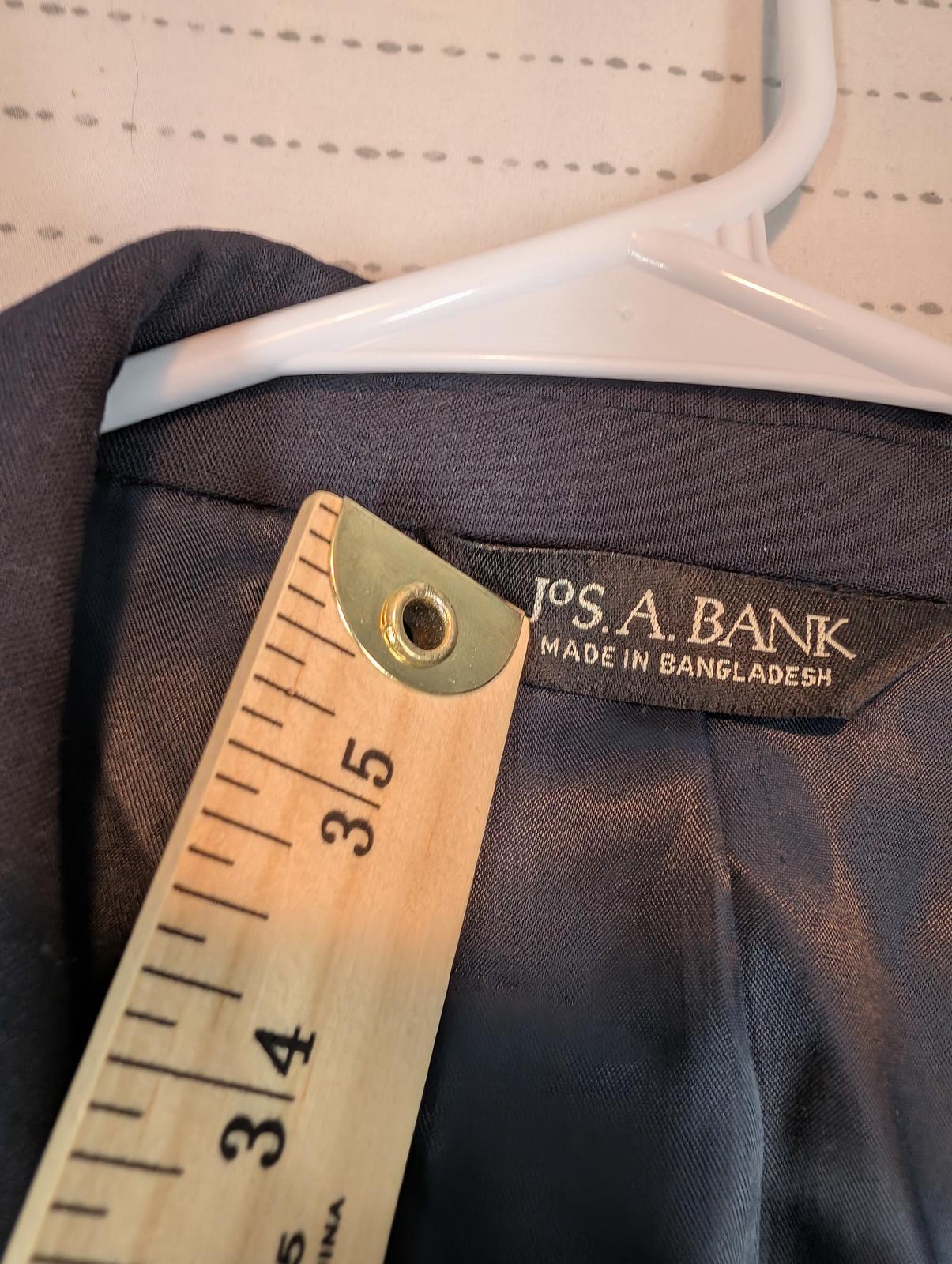 Jos. A. Bank Navy Wool Brass Button Blazer Sport Coat Mens 44R Classic Fit - Image 3
