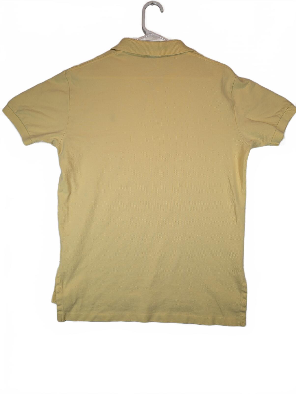 Polo Ralph Lauren Mesh Polo Shirt Pony Logo Yellow Short Sleeve Mens Medium - Image 3