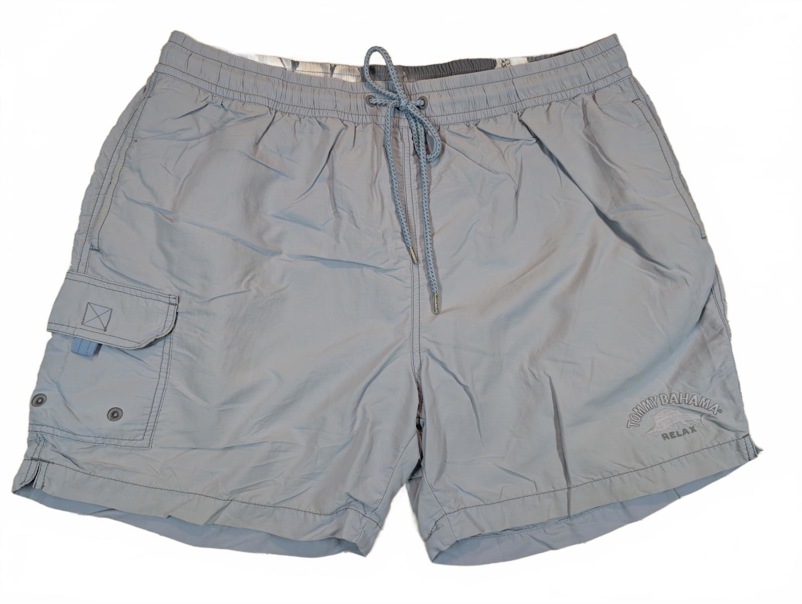 Tommy Bahama Relax Swim Trunks Cargo Shorts Mens XL Blue Nylon