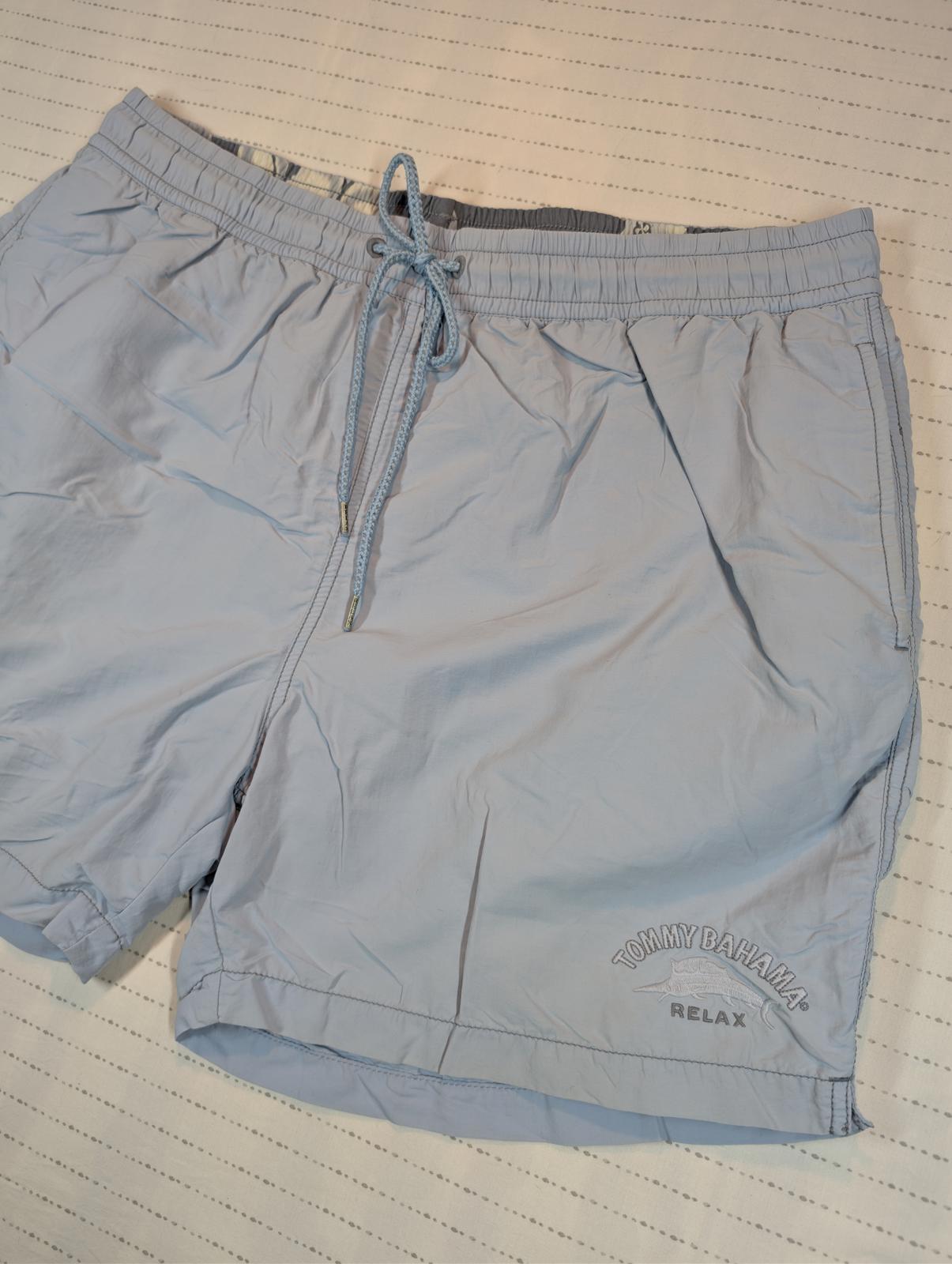 Tommy Bahama Relax Swim Trunks Cargo Shorts Mens XL Blue Nylon - Image 3