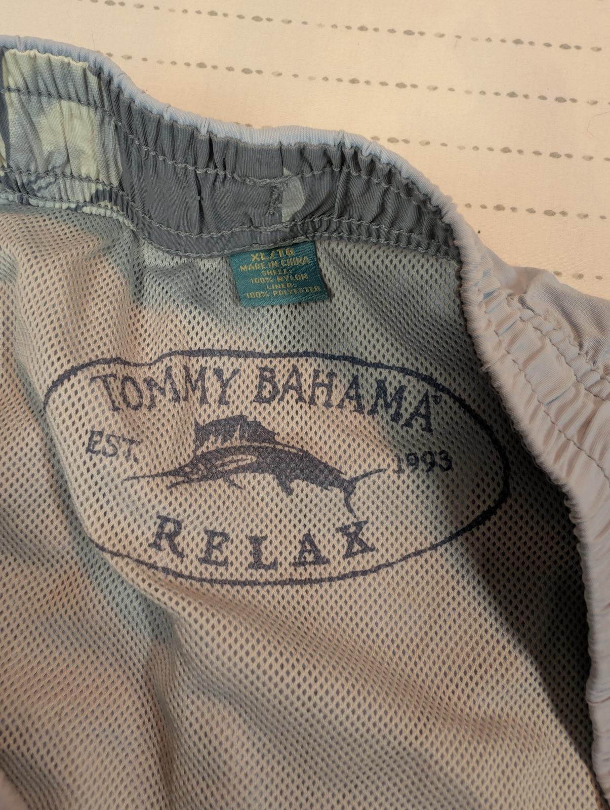 Tommy Bahama Relax Swim Trunks Cargo Shorts Mens XL Blue Nylon - Image 7