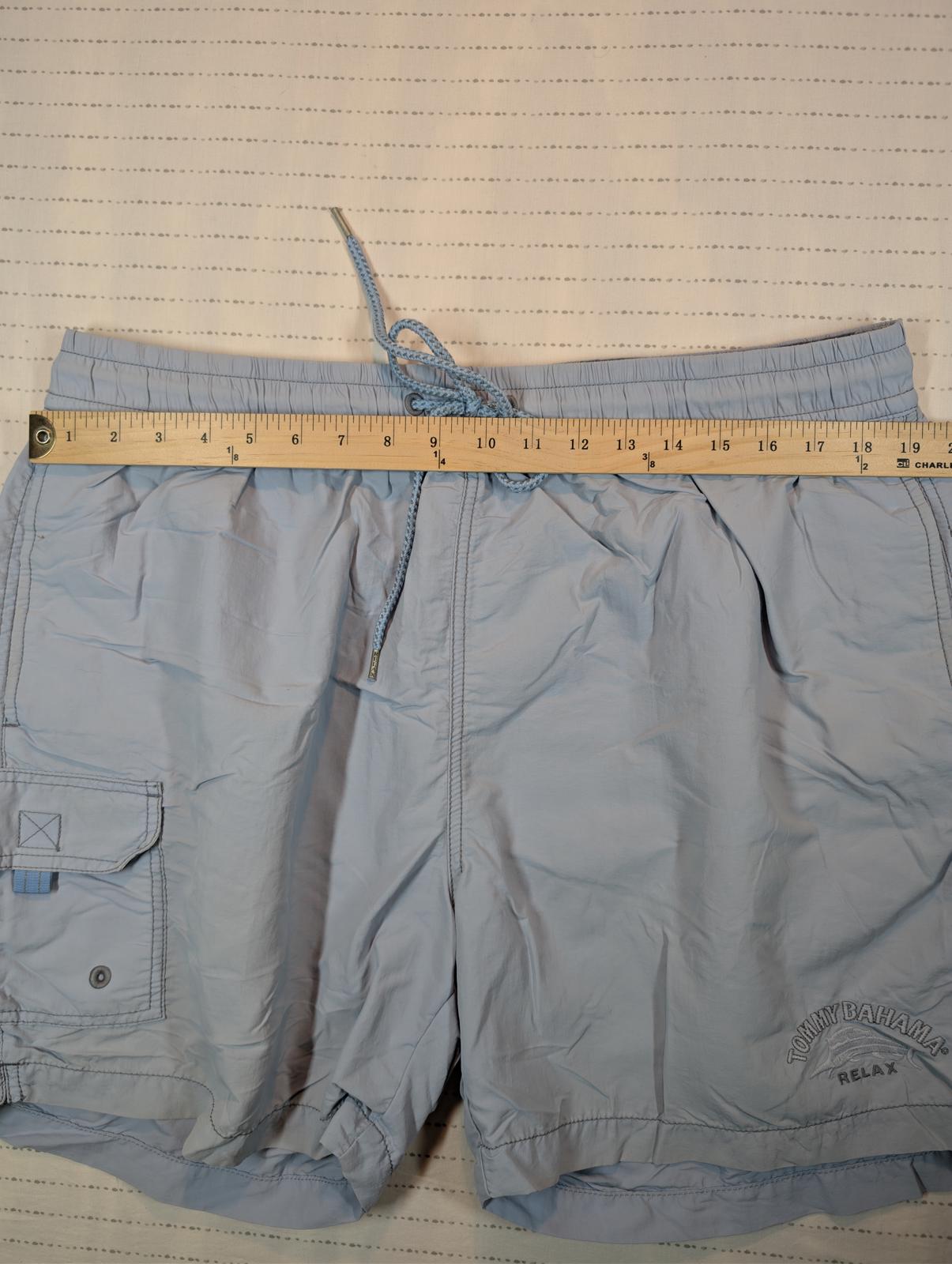 Tommy Bahama Relax Swim Trunks Cargo Shorts Mens XL Blue Nylon - Image 8