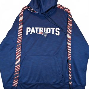 NFL Team Apparel New England Patriots Pullover Hoodie Mens Large Blue