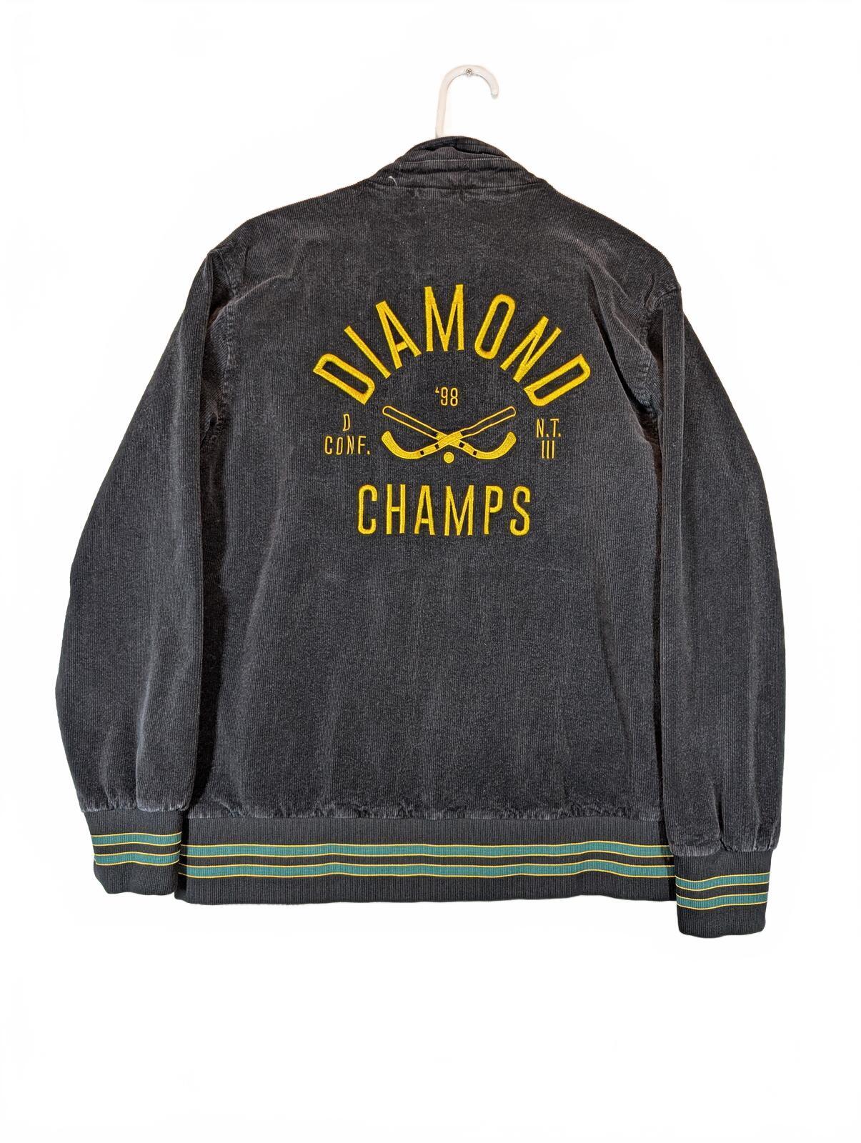 Diamond Supply Co Champs Corduroy Button Front Varsity Jacket Mens Size Large - Image 2