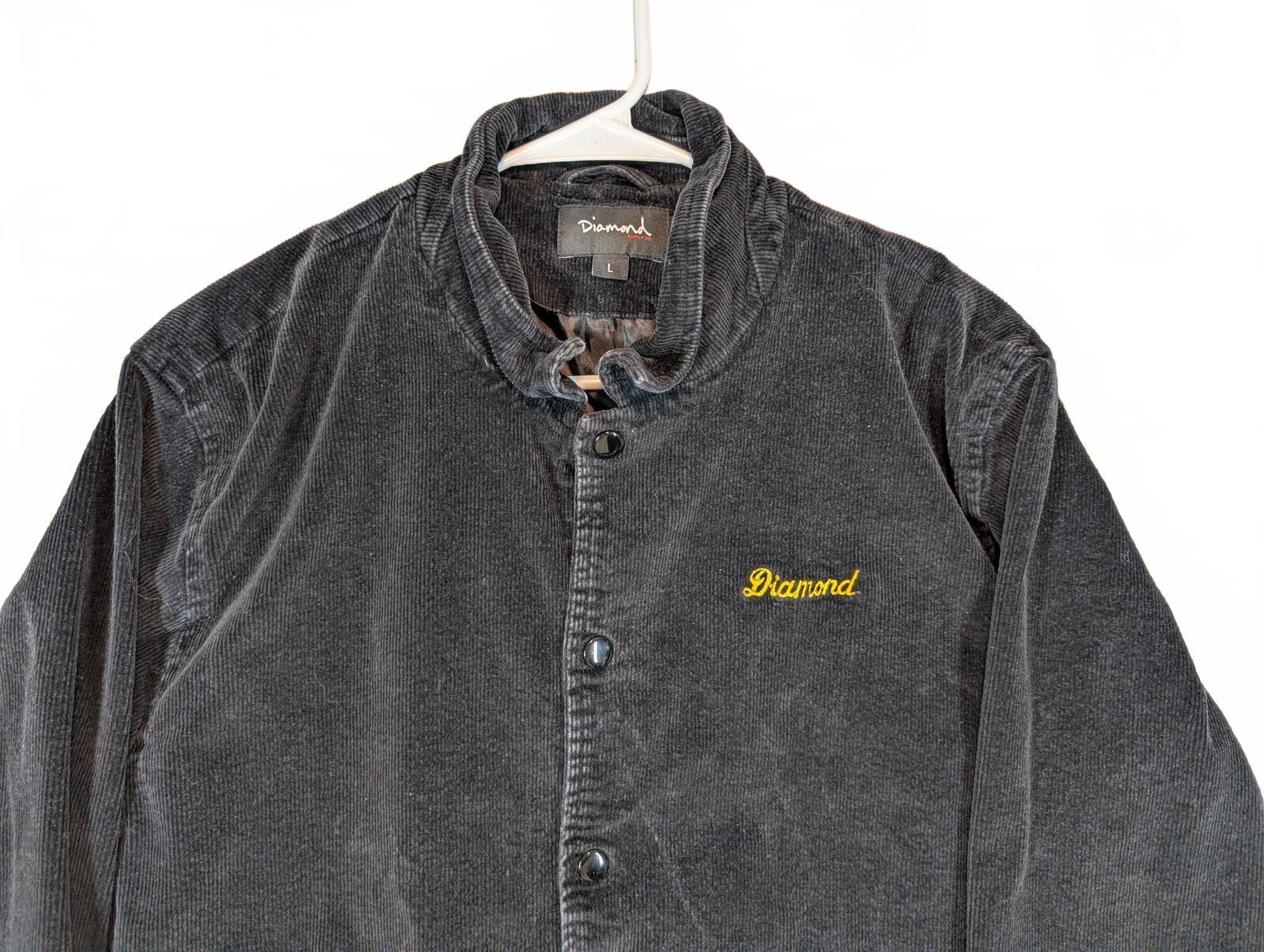 Diamond Supply Co Champs Corduroy Button Front Varsity Jacket Mens Size Large - Image 3