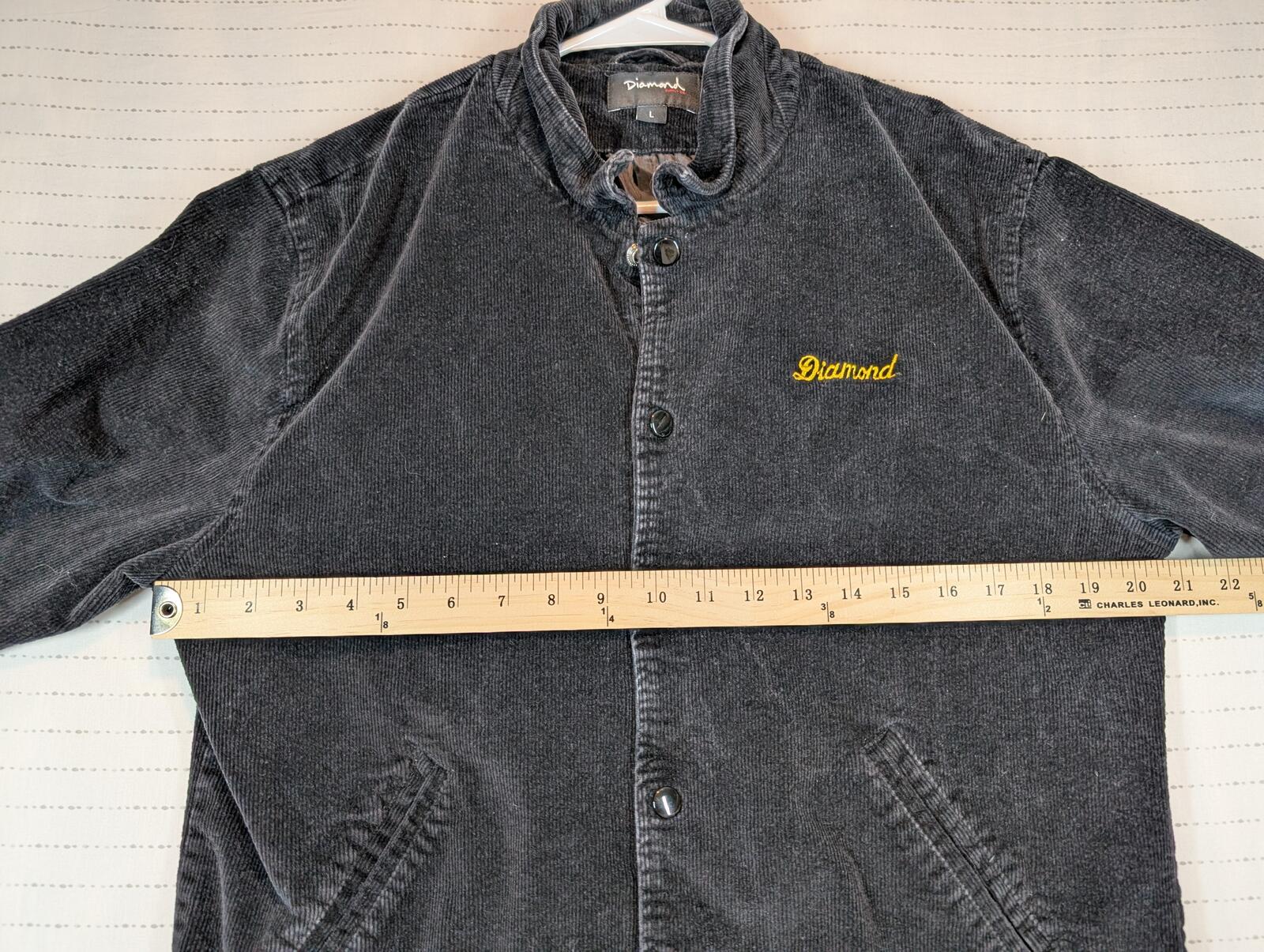 Diamond Supply Co Champs Corduroy Button Front Varsity Jacket Mens Size Large - Image 6