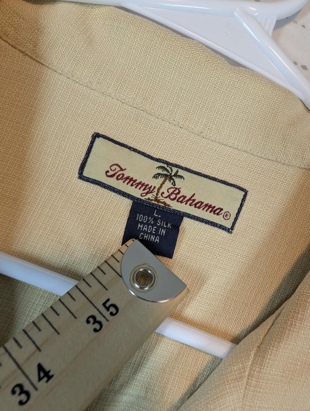 Tommy Bahama Silk Camp Shirt Embroidered Island Aloha Short Sleeve Mens Large - Image 7